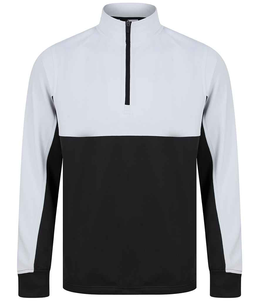 Finden + Hales 1/4 Zip Tracksuit Top - Black/White