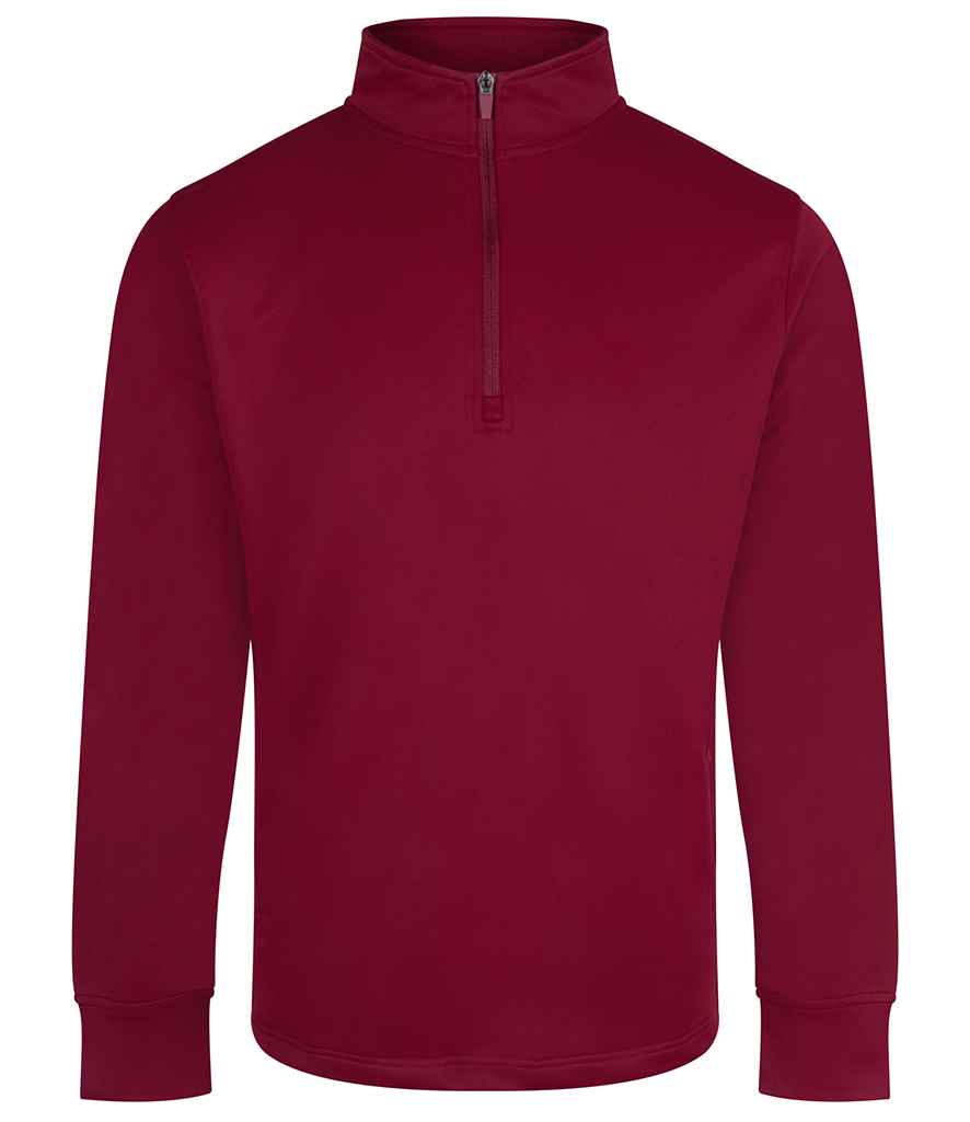 Finden + Hales 1/4 Zip Tracksuit Top - Burgundy/Burgundy