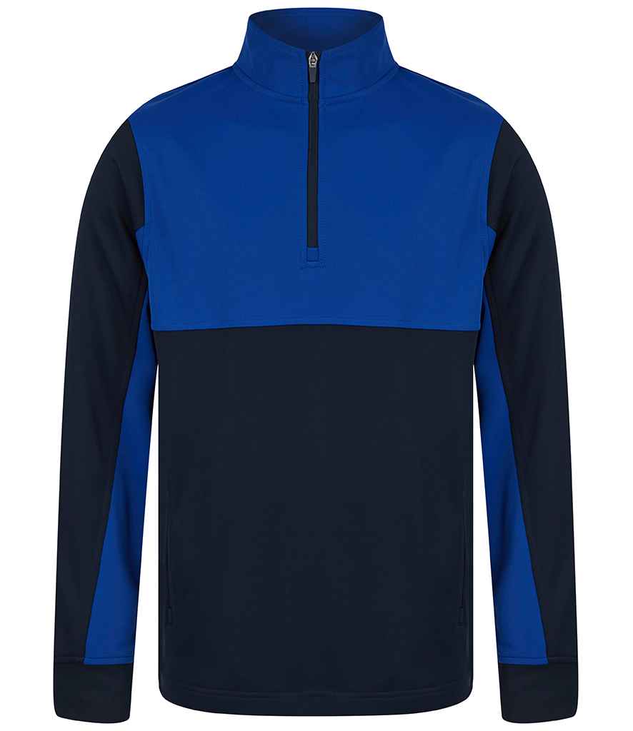 Finden + Hales 1/4 Zip Tracksuit Top - Navy/Royal Blue