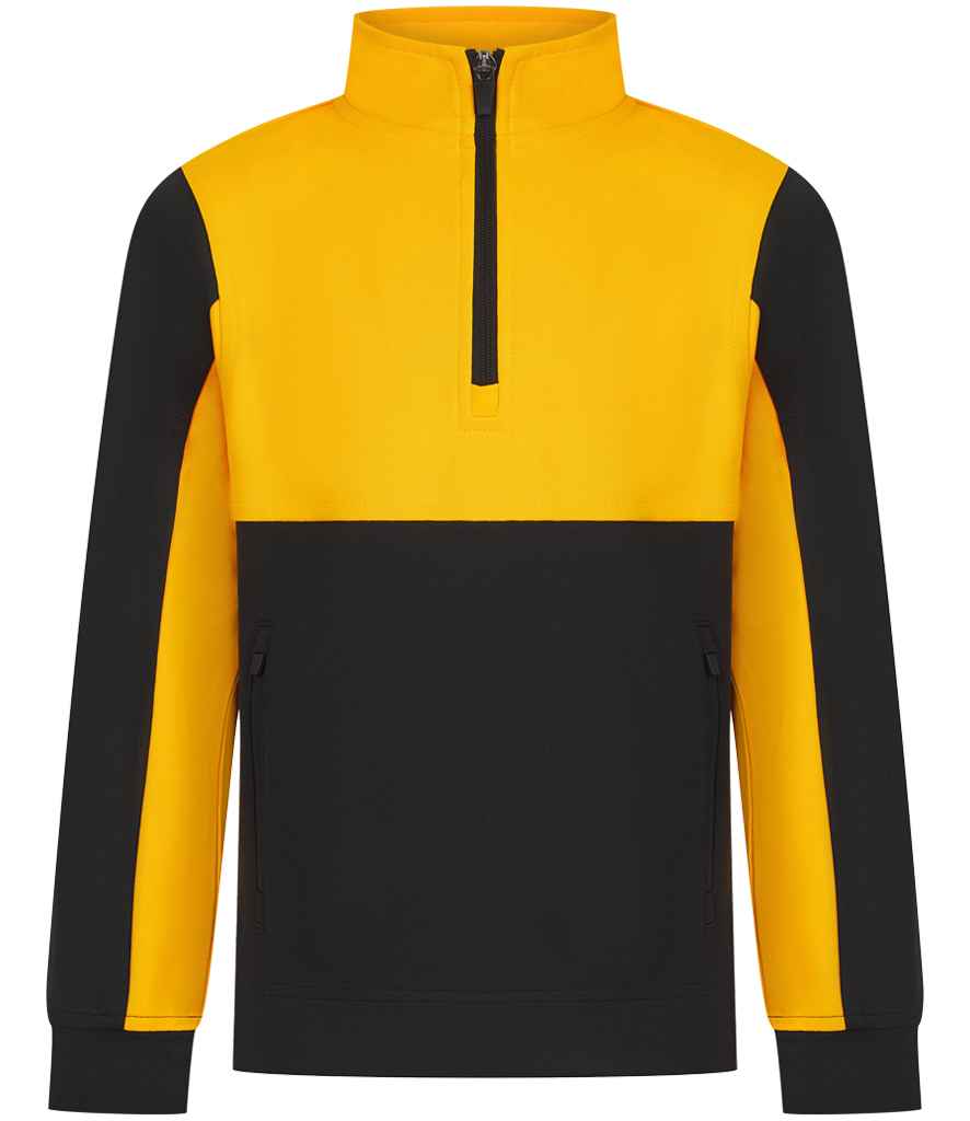 Finden + Hales Kids 1/4 Zip Tracksuit Top - Black/Gold