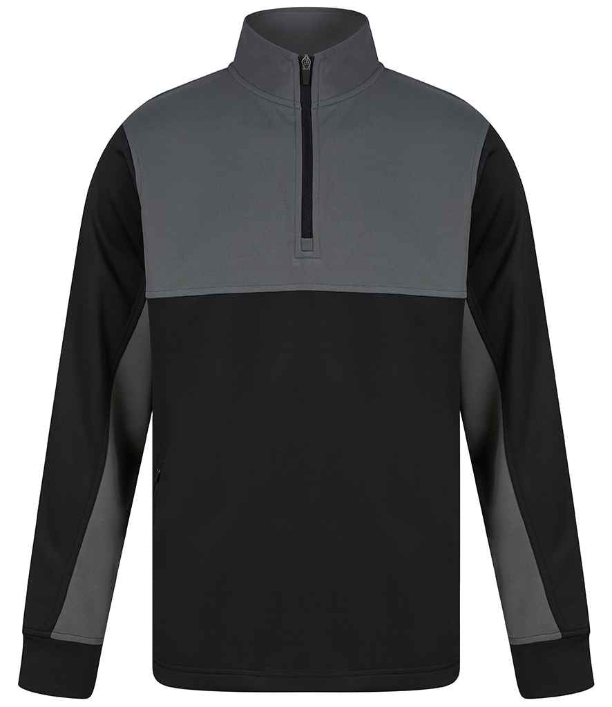 Finden + Hales Kids 1/4 Zip Tracksuit Top - Black/Gunmetal