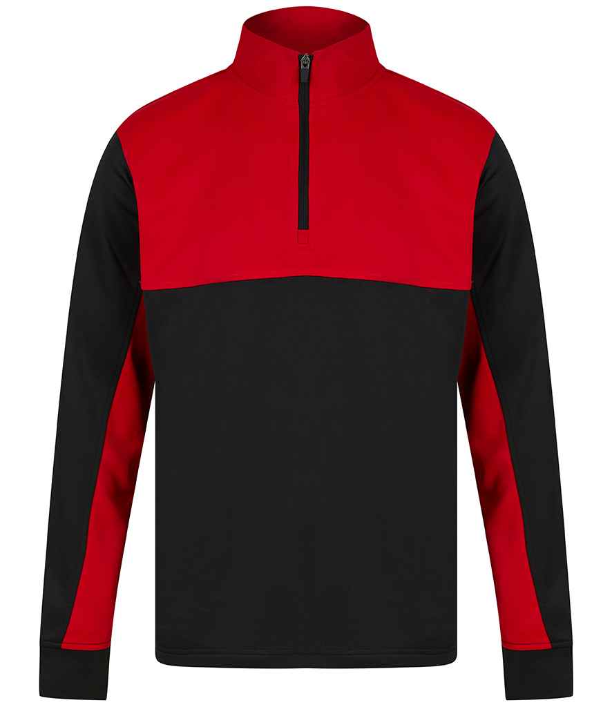Finden + Hales Kids 1/4 Zip Tracksuit Top - Black/Red