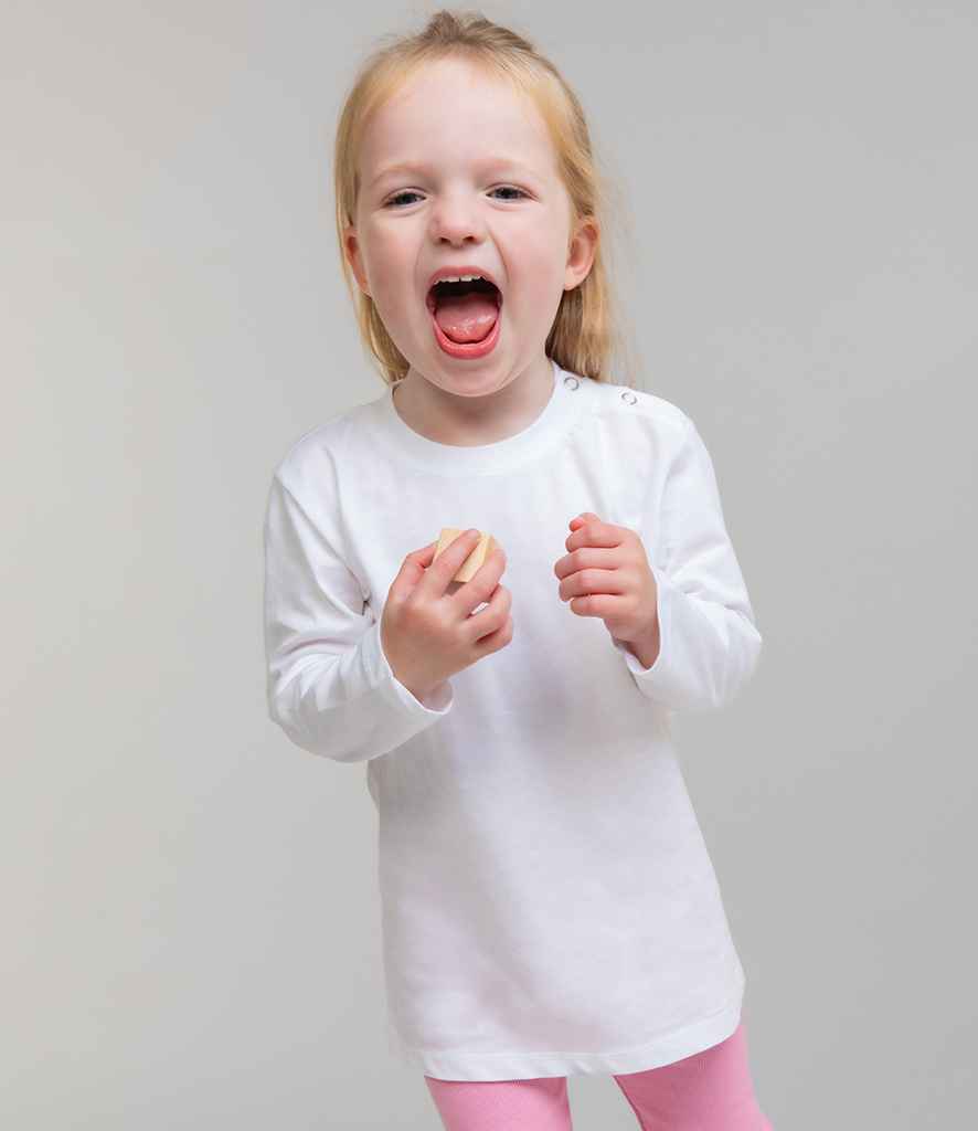 Larkwood Baby/Toddler Long Sleeve T-Shirt - White