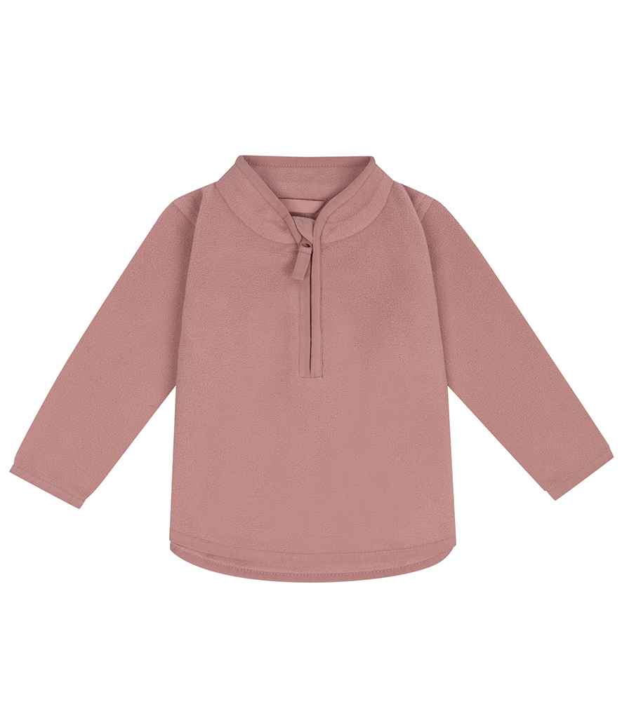 Larkwood Kids 1/2 Zip Lightweight Fleece - Soft Pink