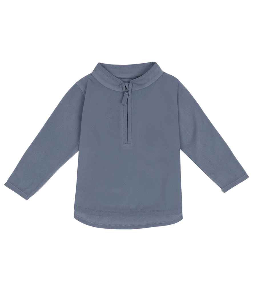 Larkwood Kids 1/2 Zip Lightweight Fleece - Stone Blue
