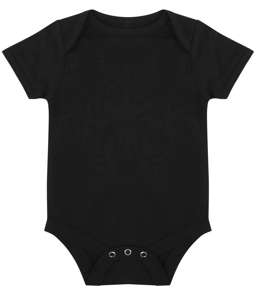 Larkwood Essential Short Sleeve Baby Bodysuit - Black