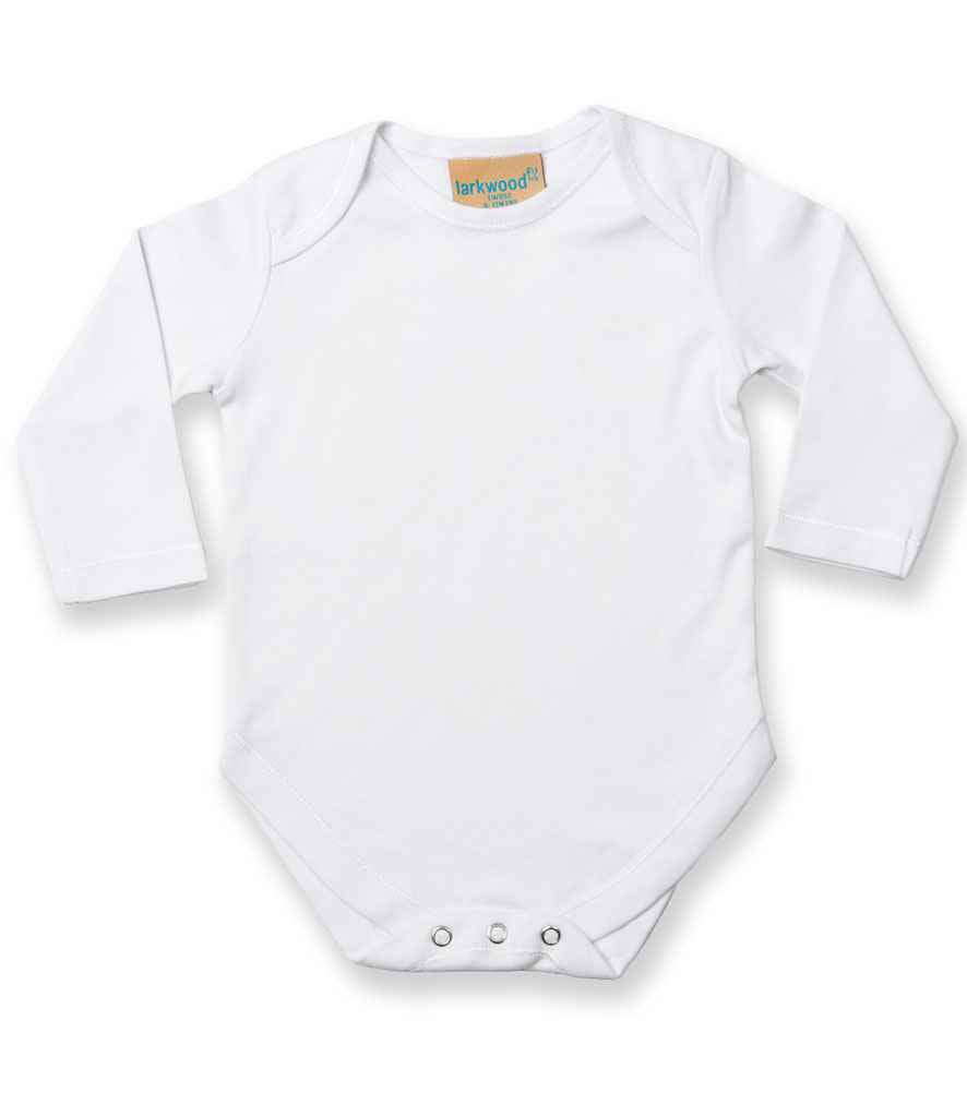 Larkwood Long Sleeve Baby Bodysuit - White