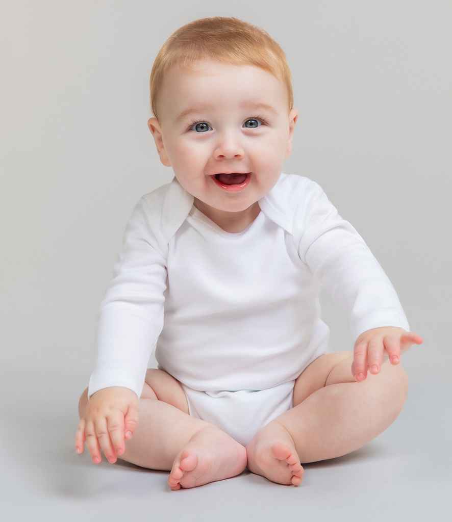 Larkwood Long Sleeve Baby Bodysuit - White