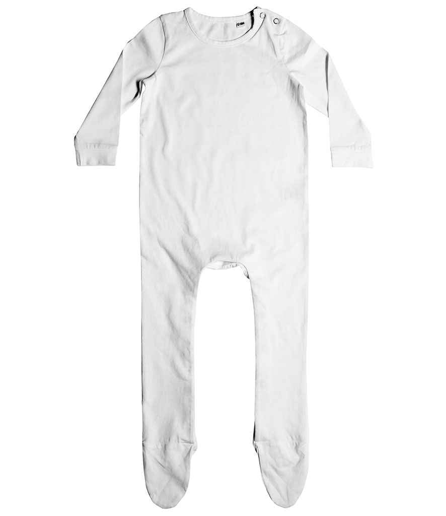 Larkwood Organic Baby Sleepsuit - White