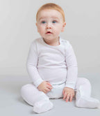 Larkwood Organic Baby Sleepsuit - White