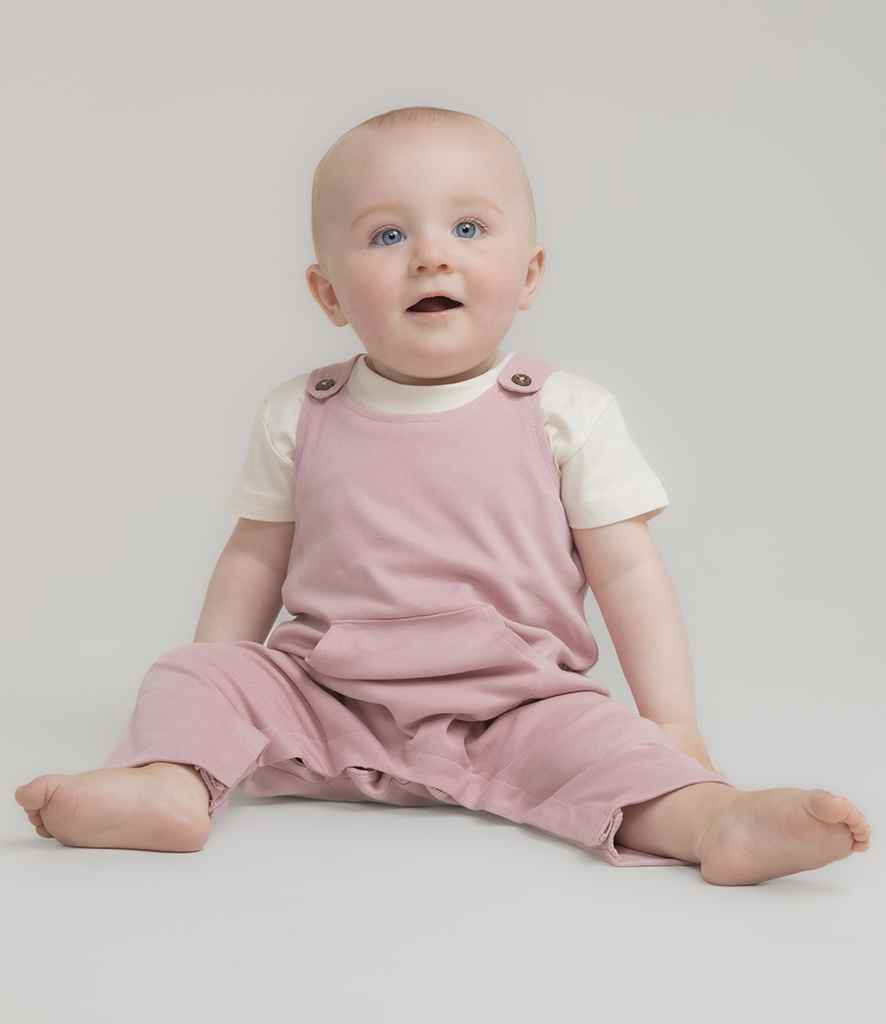 Larkwood Baby/Toddler Organic Cotton Dungarees - Soft Pink