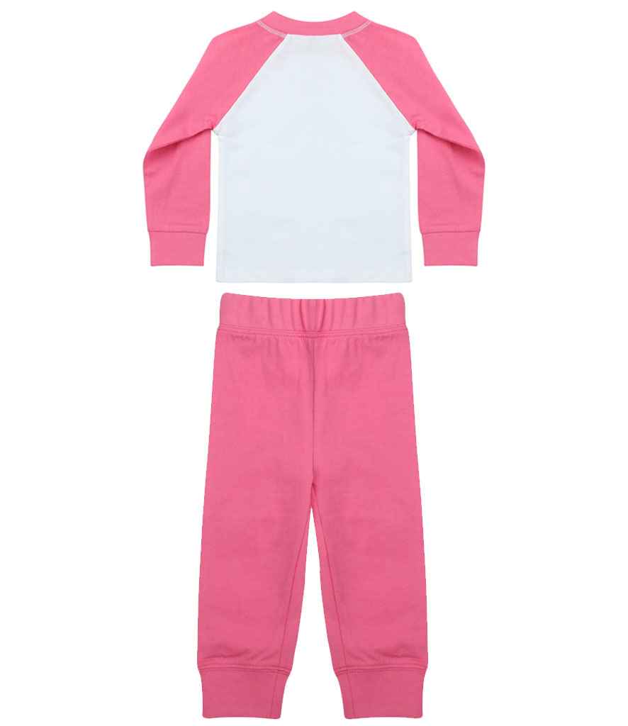 Larkwood Baby/Toddler Pyjamas - Candyfloss Pink/White