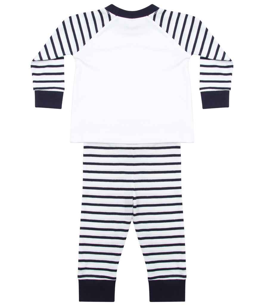 Larkwood Baby/Toddler Striped Pyjamas - Navy/White