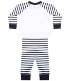 Larkwood Baby/Toddler Striped Pyjamas - Navy/White