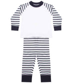Larkwood Baby/Toddler Striped Pyjamas - Navy/White