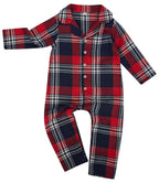 Larkwood Baby/Toddler Tartan All In One - Red/Navy