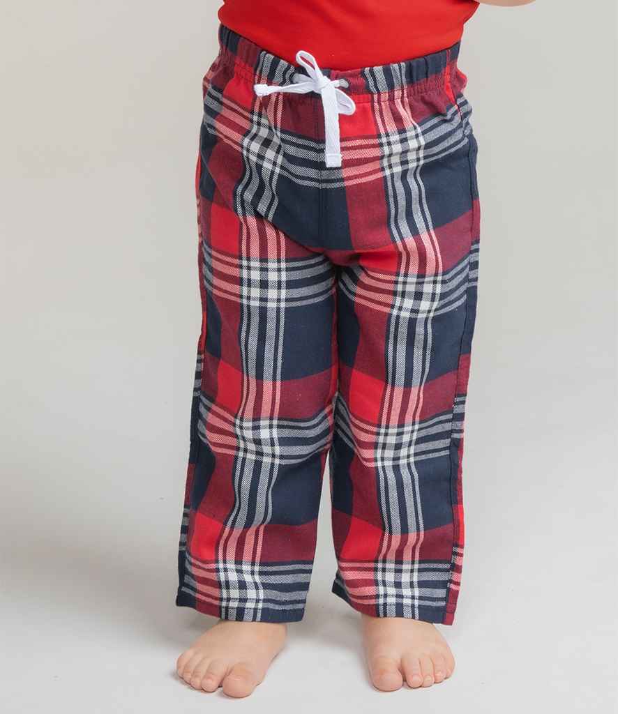 Larkwood Baby/Toddler Tartan Lounge Pants - Red/Navy