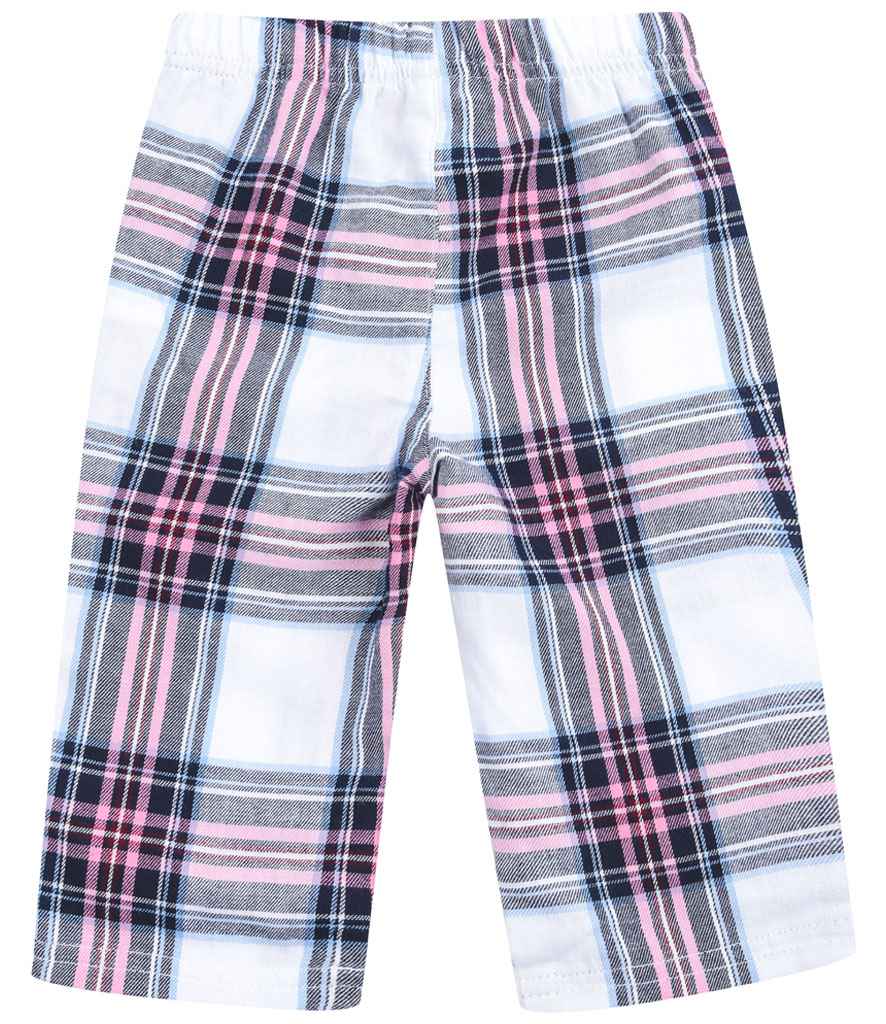 Larkwood Baby/Toddler Tartan Lounge Pants - White/Pink