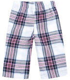 Larkwood Baby/Toddler Tartan Lounge Pants - White/Pink
