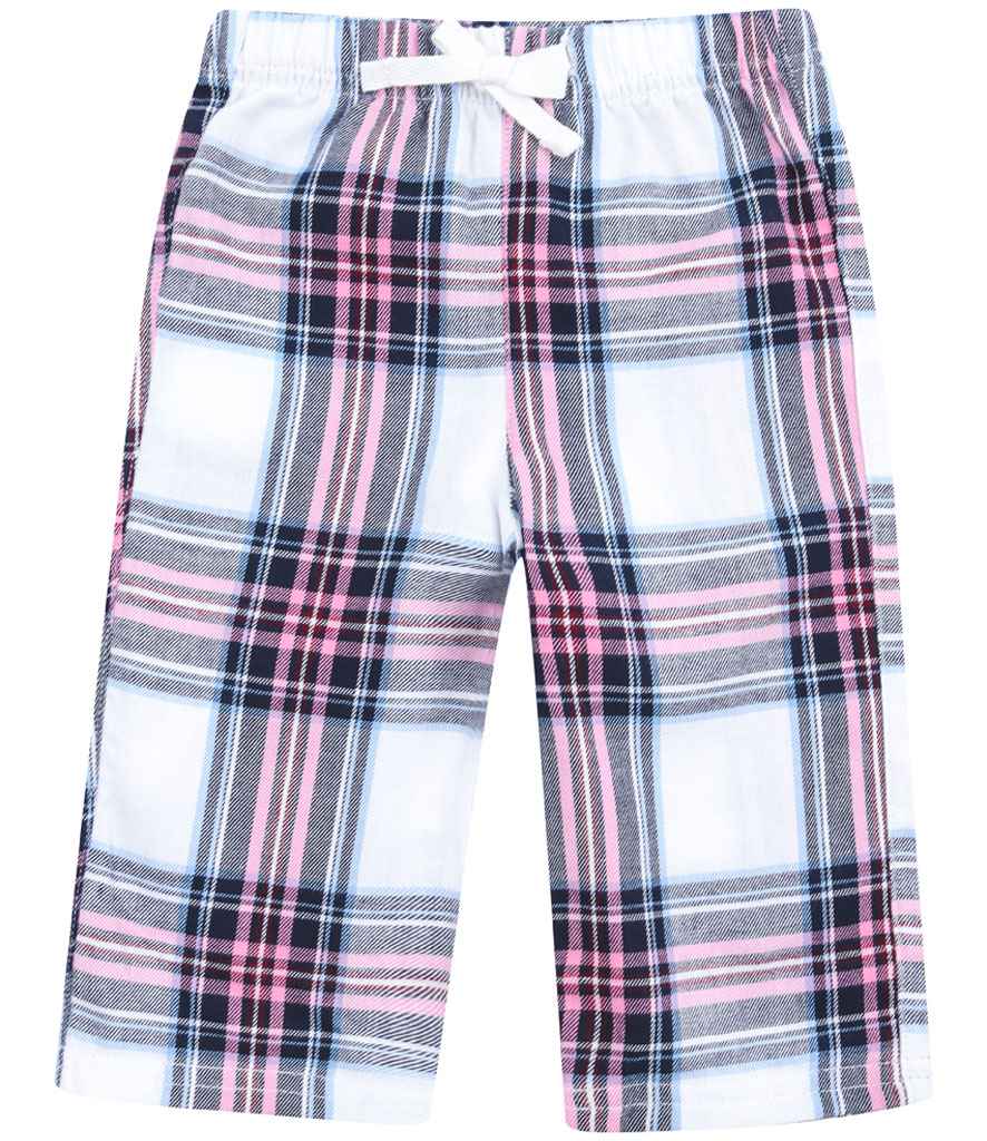 Larkwood Baby/Toddler Tartan Lounge Pants - White/Pink