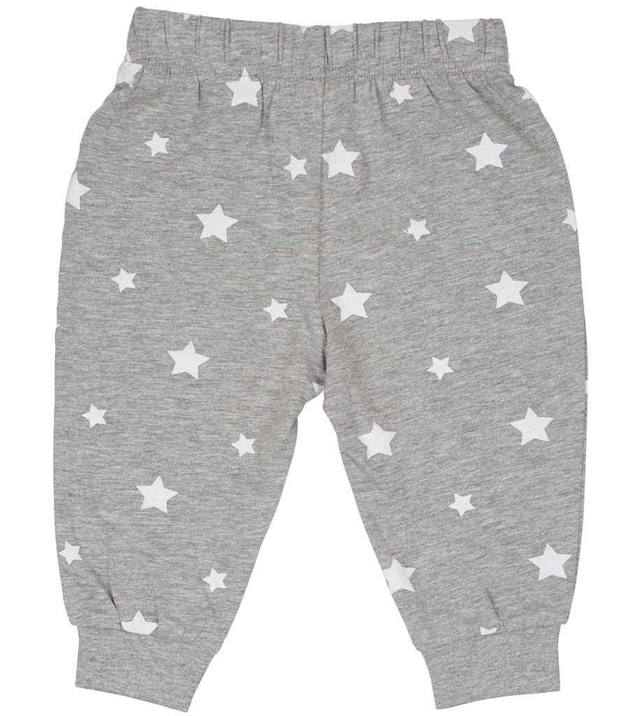Larkwood Baby/Toddler Lounge Pants - Heather Grey/White Stars