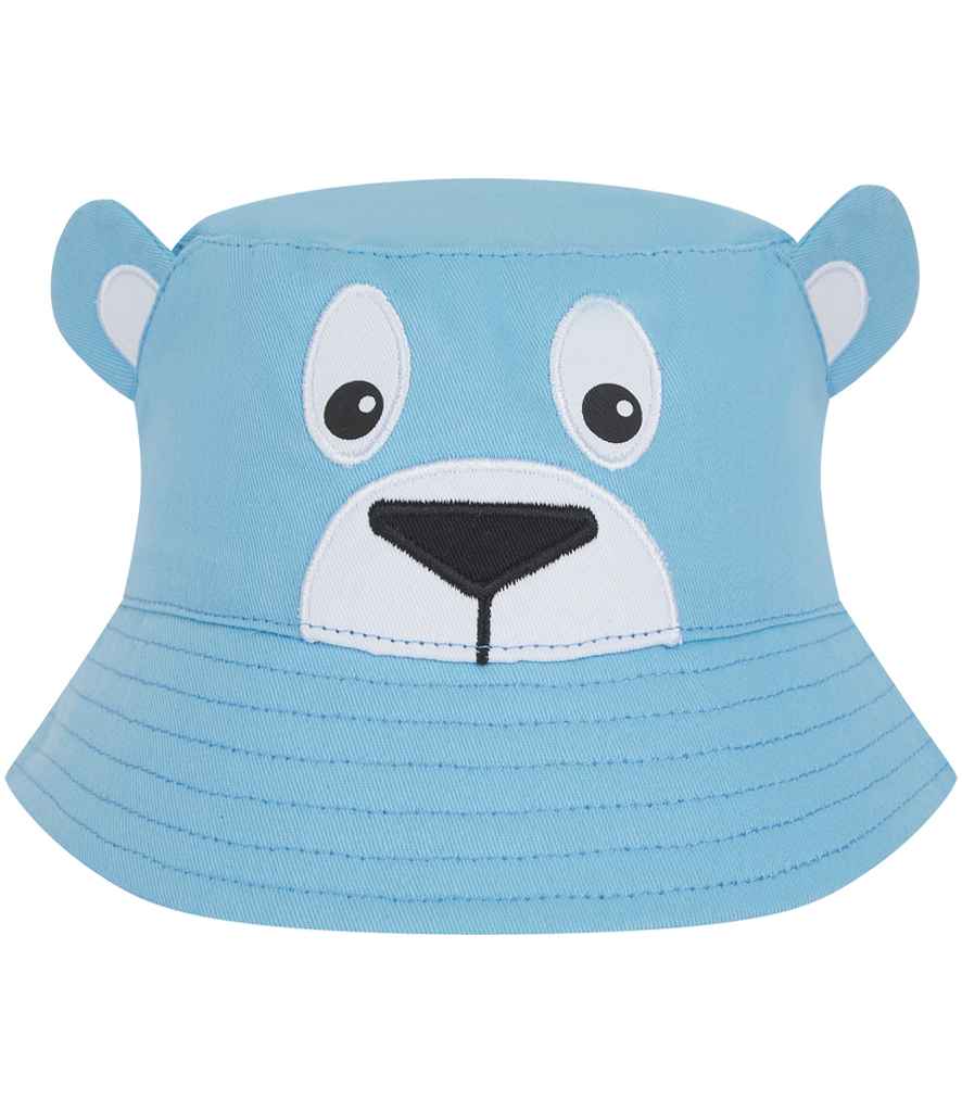 Larkwood Baby/Toddler Character Bucket Hat - Pale Blue Bear