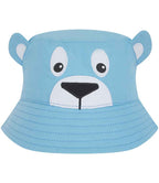 Larkwood Baby/Toddler Character Bucket Hat - Pale Blue Bear