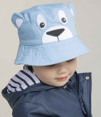 Larkwood Baby/Toddler Character Bucket Hat - Pale Blue Bear