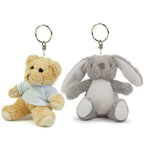 Mumbles Key Ring - Grey Bunny