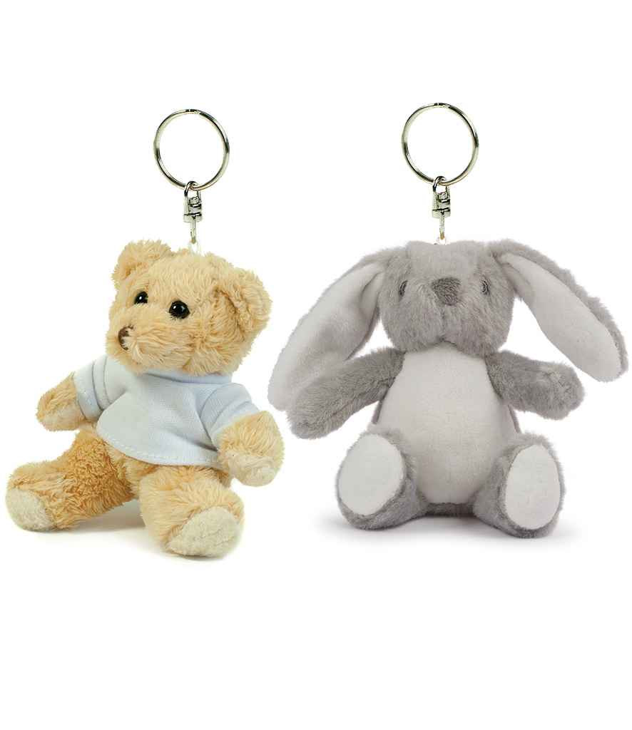 Mumbles Key Ring - Grey Bunny
