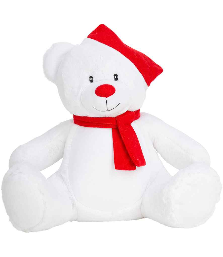 Mumbles Christmas Zippie Bear - White/Red