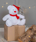 Mumbles Christmas Zippie Bear - White/Red
