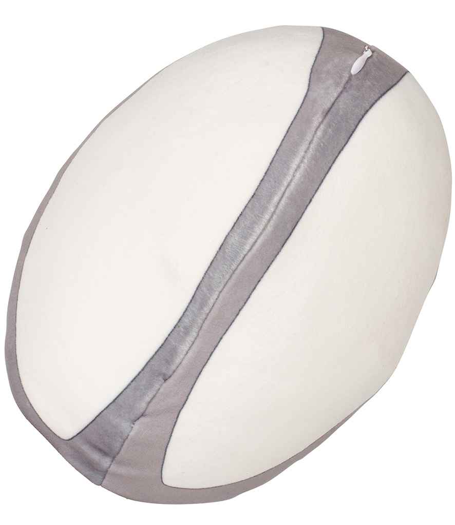 Mumbles Zippie Rugby Ball - White/Grey