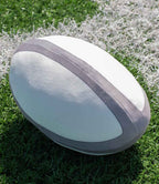 Mumbles Zippie Rugby Ball - White/Grey
