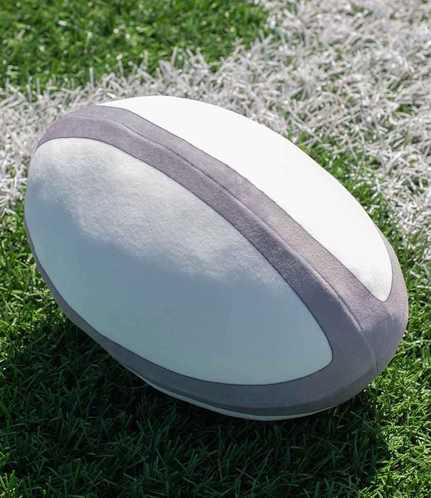 Mumbles Zippie Rugby Ball - White/Grey