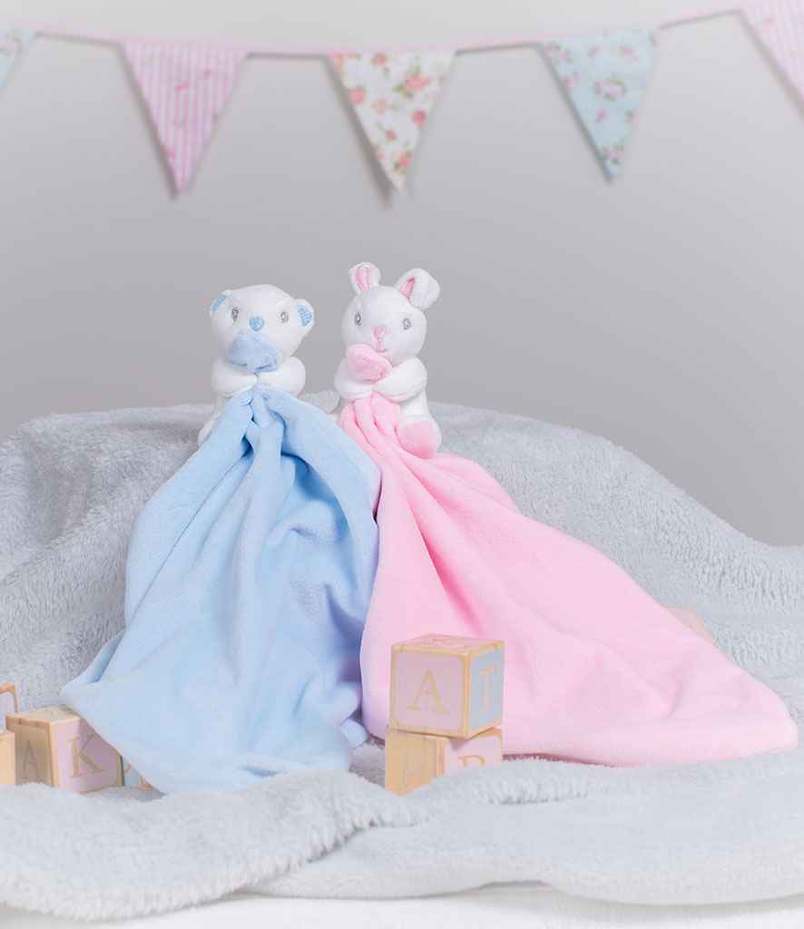 Mumbles Animal Comforter with Rattle - Blue Bear