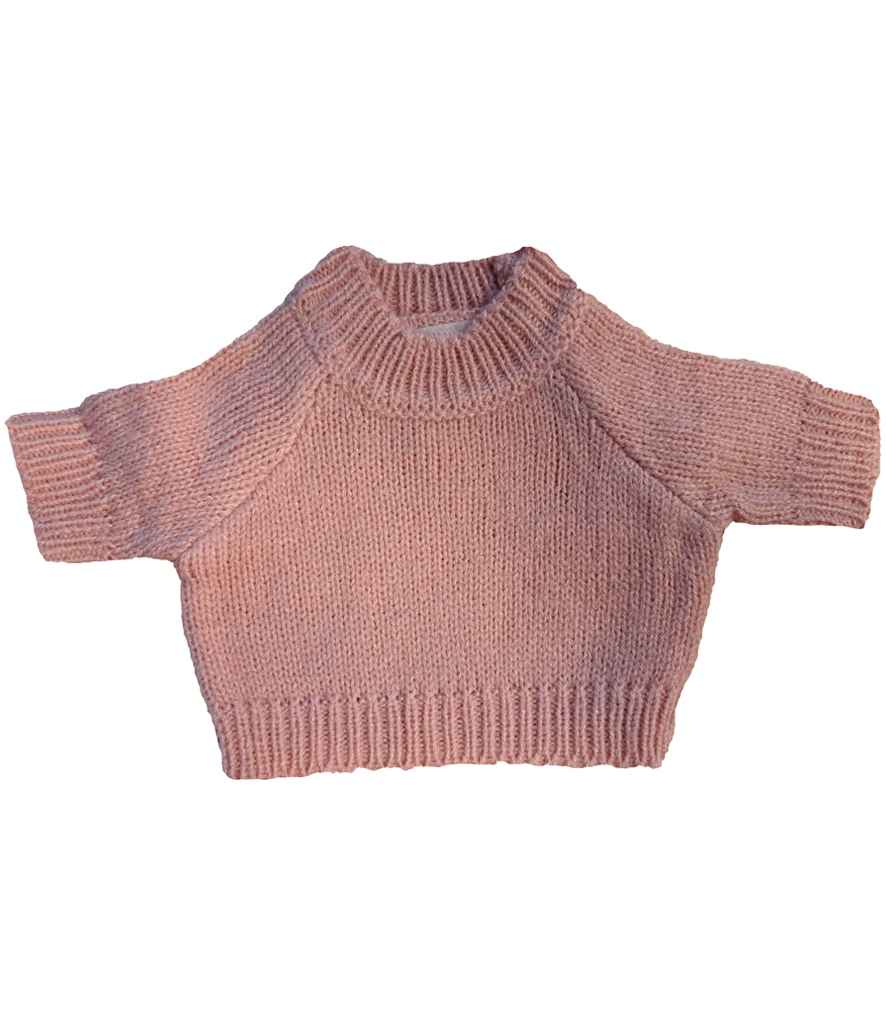 Mumbles Teddy Jumper - Baby Pink