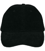 Native Spirit Corduroy 6 Panel Cap - Black