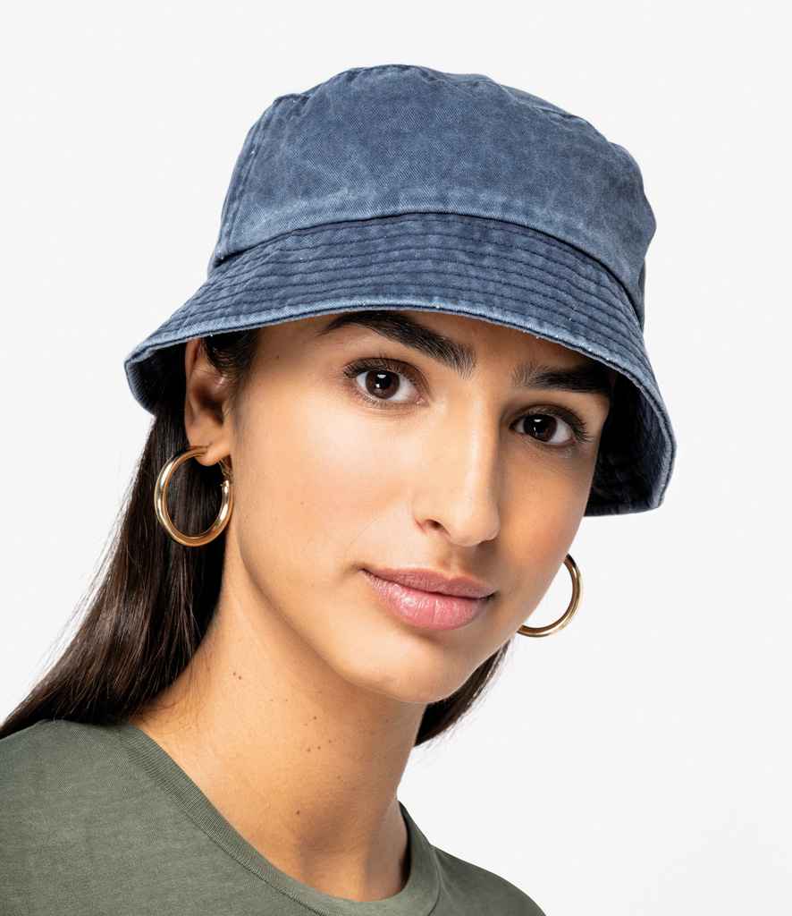 Native Spirit Faded Bucket Hat - Washed Navy