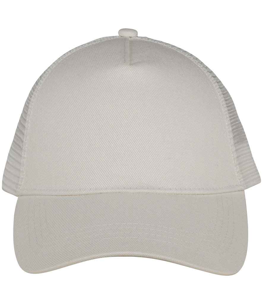 Native Spirit 5 Panel Trucker Cap - Ivory
