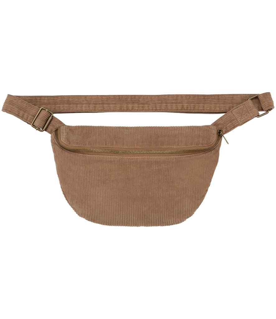 Native Spirit Corduroy Faded Waist Bag - Washed Dark Camel