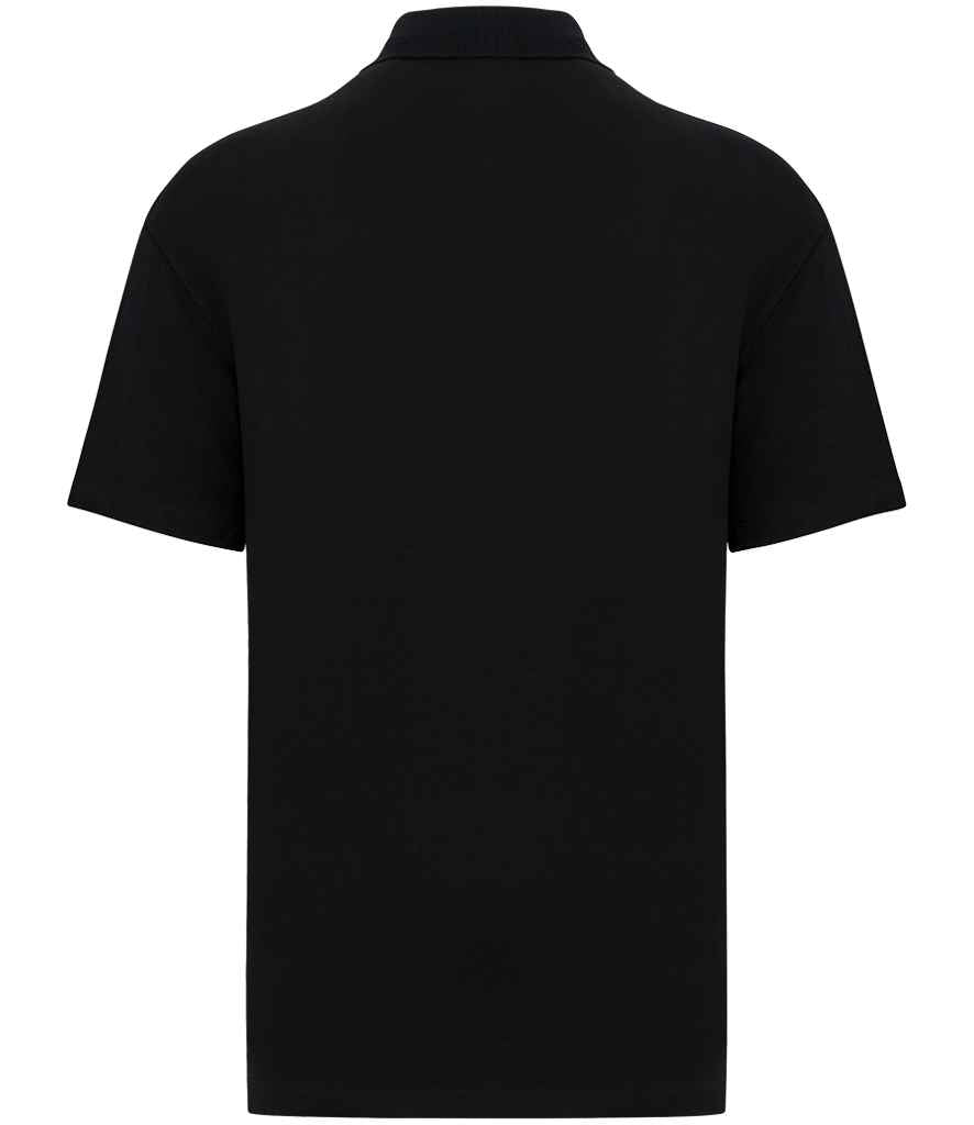Native Spirit Drop Shoulder Piqué Polo Shirt - Black