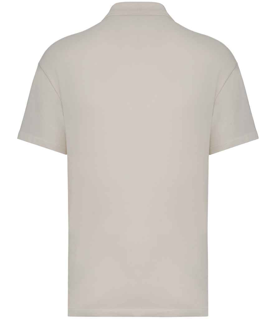 Native Spirit Drop Shoulder Piqué Polo Shirt - Ivory
