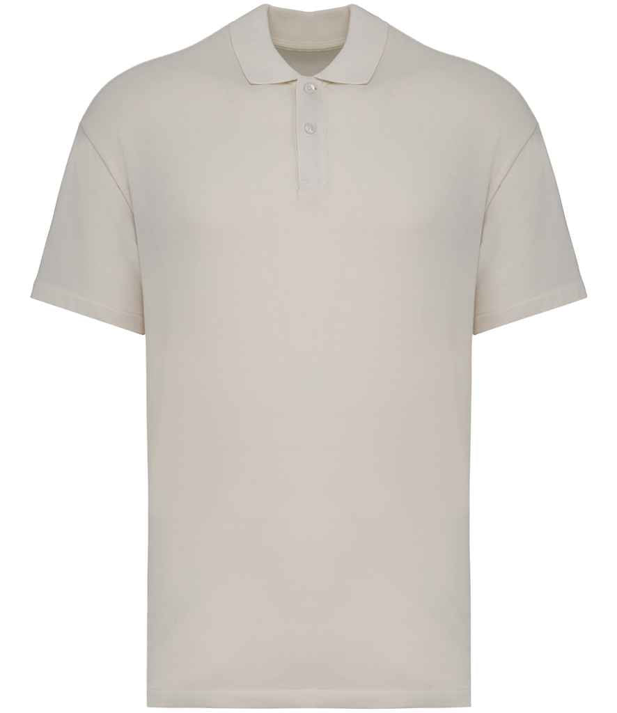 Native Spirit Drop Shoulder Piqué Polo Shirt - Ivory
