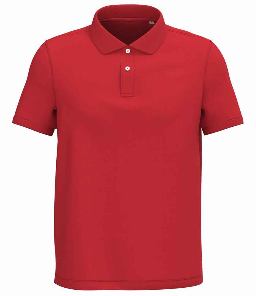 Native Spirit Piqué Polo Shirt - Poppy Red