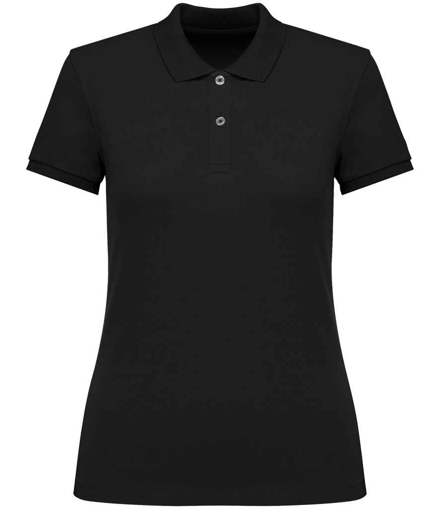 Native Spirit Ladies Piqué Polo Shirt - Black
