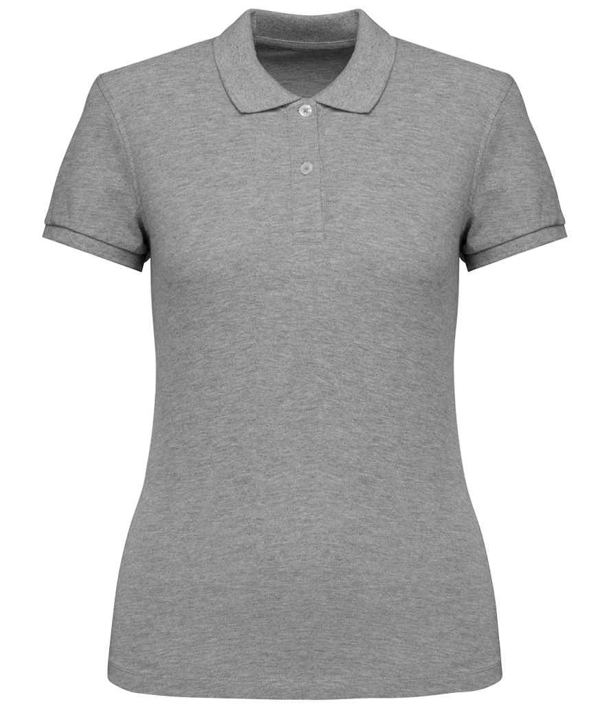 Native Spirit Ladies Piqué Polo Shirt - Moon Grey Heather
