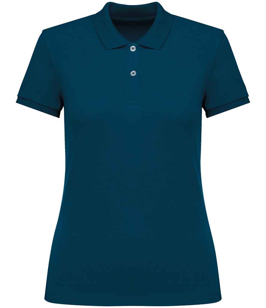 Native Spirit Ladies Piqué Polo Shirt - Peacock Blue