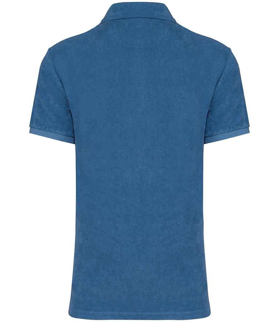 Native Spirit Terry Towel Polo Shirt - Riviera blue