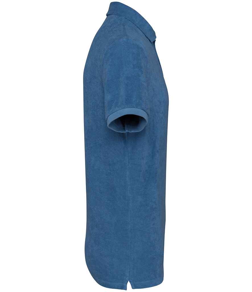 Native Spirit Terry Towel Polo Shirt - Riviera blue